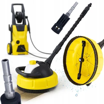 Obrázek produktu pro HydroBrush T-Racer Pro Nilfisk/Kränzle – rotační kartáč s dávkovačem | Sada s adaptérem QC/D12 | Na dlažbu, terasy, fasády