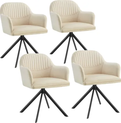 Produktbild von tectake® Samt-Drehstuhl Lona gepolstert 56 x 59 x 81 cm