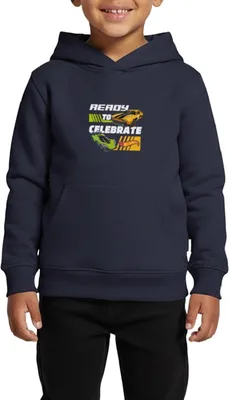 Produktbild von Spreadshirt Hot Wheels Geburtstagsdesign Ready To Celebrate Kinder Premium Hoodie, 98/104 (2 Jahre), Navy