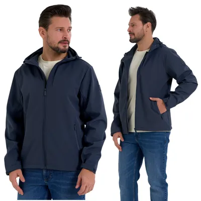 Immagine prodotto di Giacca softshell da uomo, taglia L, giacca grigia impermeabile, giacca antivento