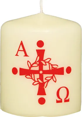 Produktbild von Osterkerze Ostersymbol ohne Jahreszahl, Siebdruck 60 x Ø 50 mm