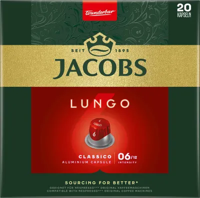 Produktbild von Jacobs Kapseln Lungo Classico | 20 Nespresso® komp. Kapseln