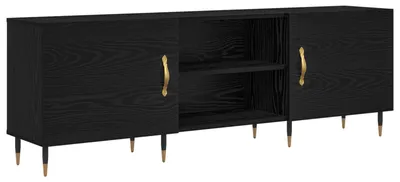 Zdjęcie produktu dla vidaXL Szafka pod telewizor o wyglądzie czarnego dębu 150 x 30 x 50 cm materiał drewnopochodny