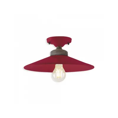 Produktbild von Deckenleuchte Vintage Farben Eisen und Keramik Bordeaux 1 Licht E27