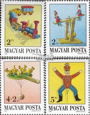 Produktbild von Briefmarken Ungarn 1988 Mi 3978A-3981A (kompl.Ausg.) postfrisch Altes Spielzeug