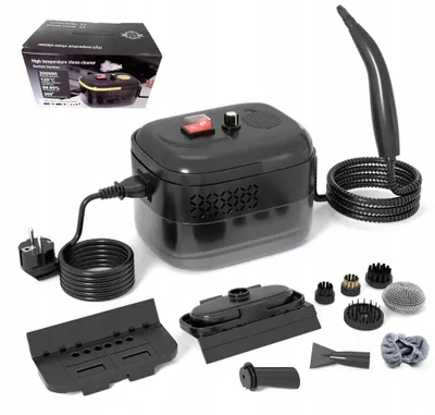 Image de Nettoyeur vapeur portable - Nettoyeur vapeur de main - 1500 W - Vapeur jusqu'à 105 °C - Pression de 3 bar - Réservoir de 1000 ml - Prise européenne - Noir