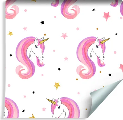 Obrázok produktu pre 10m VLIES WALLPAPER rolka škôlka hviezdy Einhürner obloha akvarel XXL