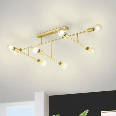 Productafbeelding van Eglo Deckenleuchte Belsiana Messing gebürstet max. 8 x 40W E27 verstellbar