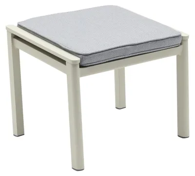Produktbild von Hocker Fußbank Austin inkl. Kissen Garten Taupe-Grau Aluminium