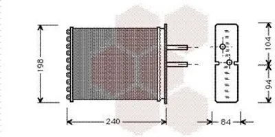 Image de VAN WEZEL Échangeur de chaleur, chauffage de l'habitacle