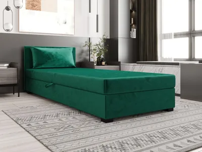 Obrázek produktu pro Jednolůžková postel 120x195 ZAJDA 1 s úložným prostorem - zelená