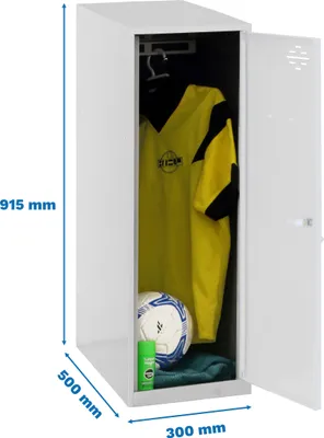 Image de Simonrack Vestiaire SIMONLOCKER DISM SINGLE gris, blanc 8425437065118, 1 casier 30,0 x 50,0 x 91,5 cm