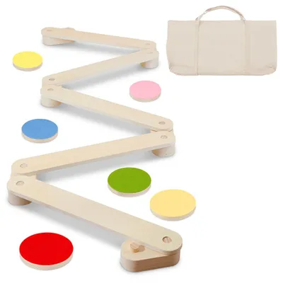 Produktbild von Faziango Balancierbalken Kinder Balancierbretter   Balance BalaceBoard Holzwaagenbalken Holz Board Waagentrittsteinen
