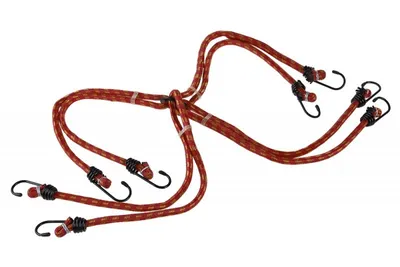 Produktbild von Spanngummi Spinne 80cmx8mm mit Polyesterummantelung und stahlummantelten Haken für Gepäckbefestigung