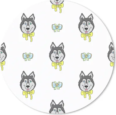 Produktbild von MuchoWow® Mauspad Mousepad Husky - Hund - Winter - Design 20x20 cm - Mousepads - Maus Mat - Pad - Mausunterlage - Schreibtischmatte