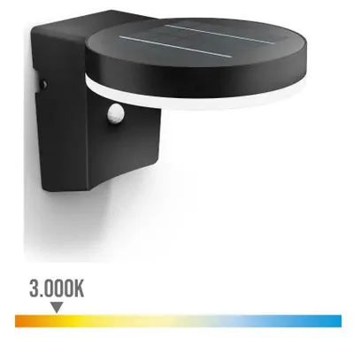 Image de Applique Solaire Ronde Ultra-efficace, Ip44 1.3w, 250im 3000k, Lumière Chaude. Philips