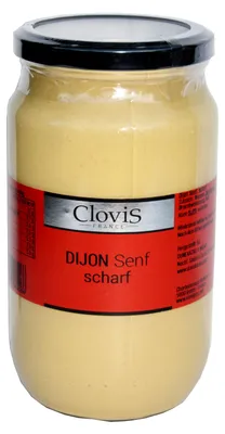 Zdjęcie produktu dla Clovis Dijon musztarda biała ostra mocna fine tuned w słoiczku 850g