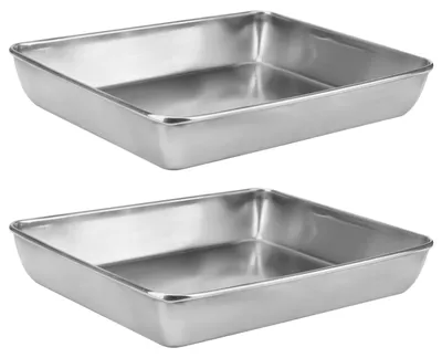 2er-Set Edelstahl-Backbleche 36x28x5,5 cm