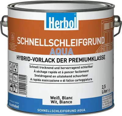 Produktbild von Herbol Schnellschleifgrund Aqua 2,5L weiss Vorlack Grundierung