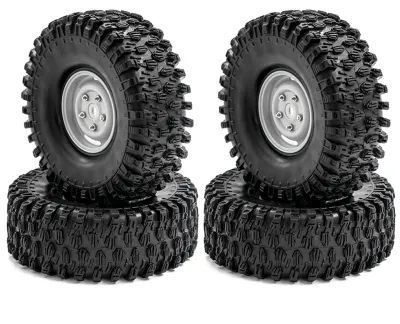 Produktbild von RC Crawler Gummireifen RC Autoreifen mit Felgen Ersatz fuer 1/10 Traxxas TRX-4 Axial SCX10 90046 90047 CC10 RC Auto