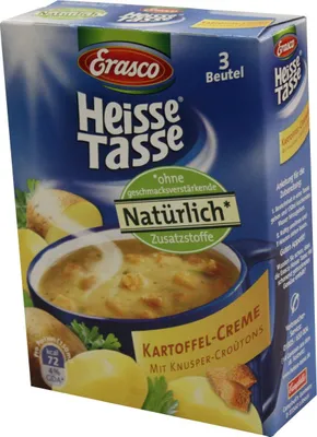 Produktbild von Heisse Tasse Kartoffel Creme mit Croûtons 3 Beutel á 18g (1er Pack)