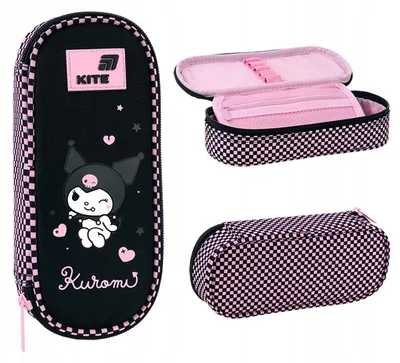 Obrázek produktu pro Školní pouzdro na psací potřeby pro dívky, černé, Kuromi Kite