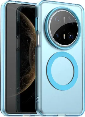 Produktbild von Magnetisch Hülle für Huawei Mate 70 Pro+, Schlank Durchscheinend Matt Stoßfest Handyhülle Blau