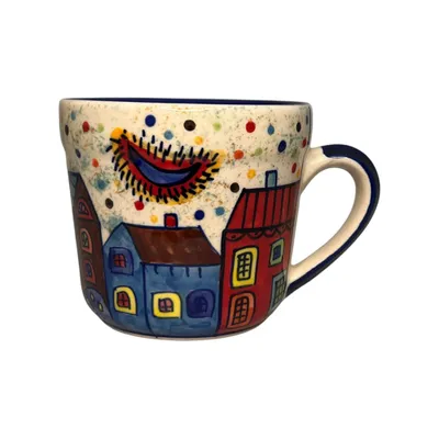 Produktbild von XL Tasse Kaffeetasse Teetasse Geschirr Keramik Bemalt Bunt Groß Set/2 - Gall&Zick