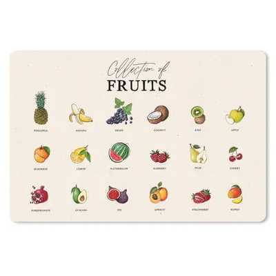 Produktbild von MuchoWow® Schreibtischunterlage Obst - Küche - Lebensmittel 60x40 cm - XXL Mauspad - Großes Mauspad