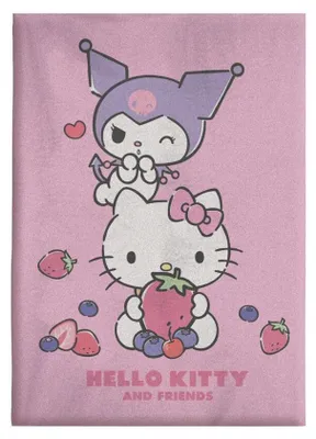 Produktbild von Hello Kitty Fruits Fleecedecke 100x140cm Kuscheldecke
