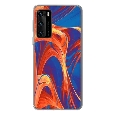 Produktbild von MuchoWow® Handyhülle Schutzhülle Hülle für Huawei P40 Kunst - Wellen - Farbe - Psychedelisch Silikon Softcase Handy Hülle - Handytasche