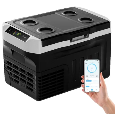 Produktbild von Tragbare Kompressor-Kühlbox - Auto-Kühlschrank/Gefrierbox - 21 l - −20 bis +20 °C - 24 V DC - App-Steuerung