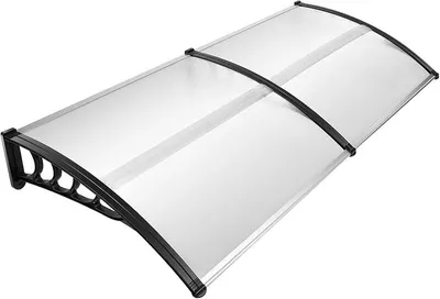 Produktbild von Überdachung Haustür Pultvordach Türvordach Haustürvordach Haustürdach Vordach Transparent Balkone, PC Eingangsüberdachung 200CM