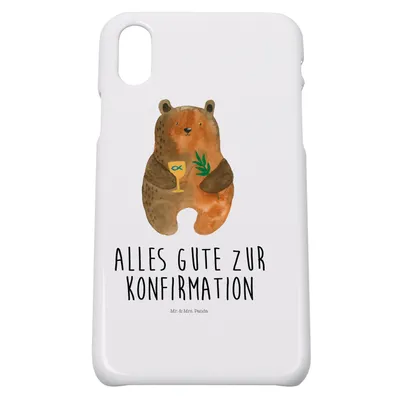 Produktbild von Mr. & Mrs. Panda Iphone 10 Handyhülle Bär Konfirmation - Weiß - Geschenk, Gottesdienst, Evangelisch, X, Handy, Teddy, Hülle, Kirche, Cover