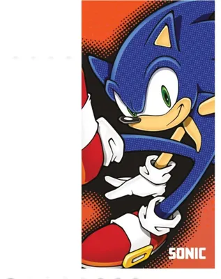 Zdjęcie produktu dla Sega Sonic The Hedgehog ręcznik czerwony gra wideo figurka superbohatera gra komputerowa figurka retro konsola figurka 70 x 140 cm, 100% bawełna