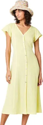 Produktbild von Rip Curl Premium Surf Kurzarm Langes Kleid Gelb XS Damen Gelb XS