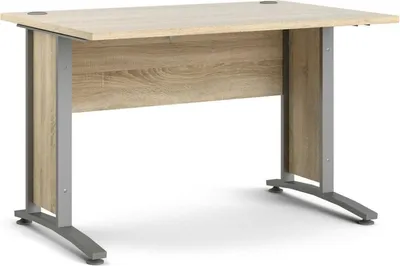Produktbild von Schreibtisch - Eiche Struktur Nachbildung - Silbergrau - 120 x 80 cm