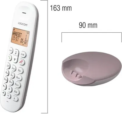 Image de Téléphone fixe sans fil - LOGICOM - DECT ILOA 150 SOLO - Taupe - Sans répondeur