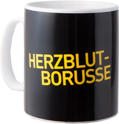 Produktbild von Fan-Shop BVB Kaffeetasse Herzblut-Borusse BVB Schwarz One Size