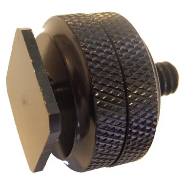 Produktbild von vhbw 1/4" Stativschraube mit Blitzschuh-Schiene kompatibel mit Casio Kamera Spiegelreflexkamera DSLR, 2,5 mm Schwarz, Metall, 2 Ringe