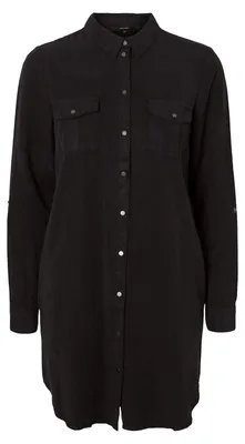 Productafbeelding van Vero Moda - "Sigga" dameshemdjurk, lang袖, model GT33518 (maat 38 EU) (zwart)