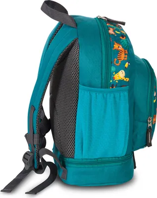 Produktbild von fabrizio Rucksack für Kinder, Petrol, 8 Liter, 600D Polyester, 24x32x13 cm, mit Brustgurt, Bodenfach und gepolstertem Rückenteil, Modell 20616