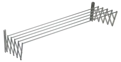 Produktbild von Sauvic 110 Cm Ausziehbare Wäscheleine Aus Aluminium Silber Silber One Size