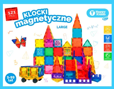 Image de Blocs magnétiques 3D - Jouets éducatifs, créatifs et de construction, 121 pièces.