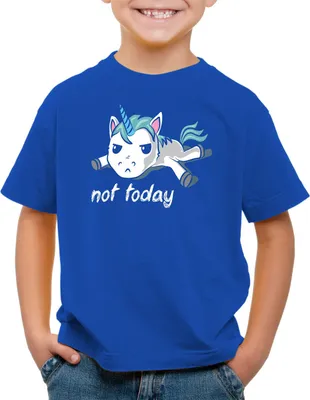 Produktbild von style3 Not today Unicorn Einhorn Kinder T-Shirt