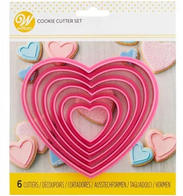 Image de Wilton Emporte-pièces Cœurs Plastique Lot de 6