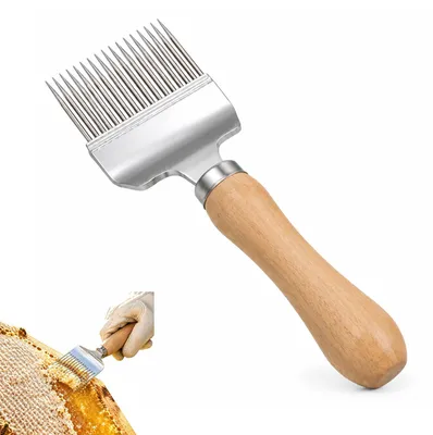 Honigschneidegabel aus Edelstahl, 20 cm, Holzgriff