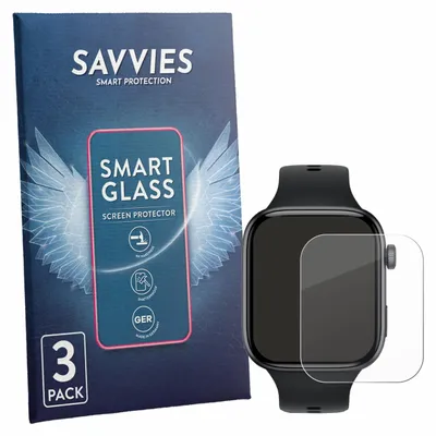 Produktbild von 3x Savvies Schutzglas Folie für Honor Watch X5i 9H Panzer Schutzfolie Glas Displayschutz klar transparent