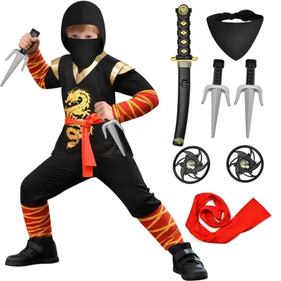 Produktbild von Solidchoice – Ninja-Kostüm für Kinder mit Zubehör