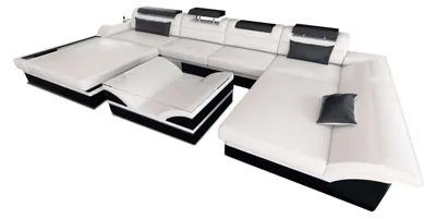 Produktbild von Mini Wohnlandschaft Monza Eleganz U-Form aus Leder